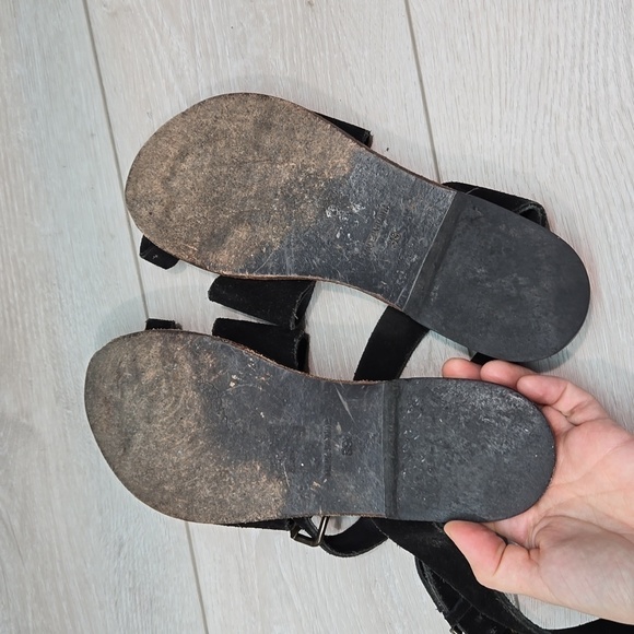 Free People Women Gladiator Suede Loop Toe Sandals Flats shoes sz 39/8.5-9 - Picture 8 of 14